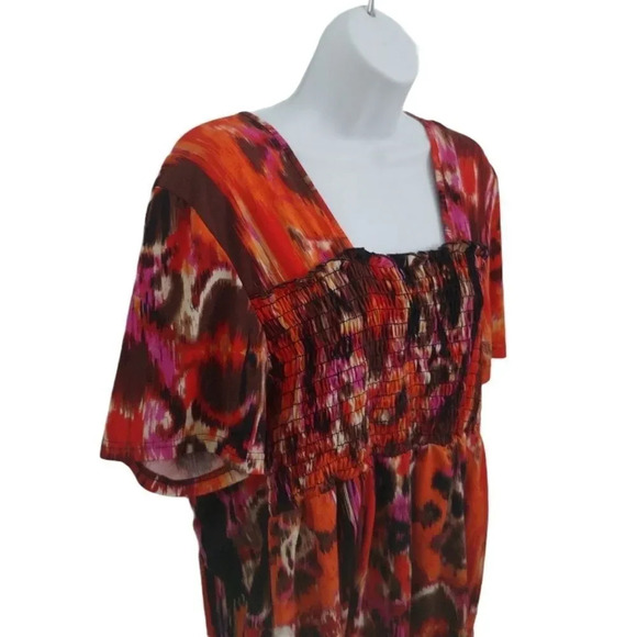 Penningtons Smocked Top, Vibrant Colours, 1X - Picture 3 of 9